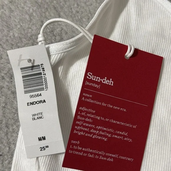 White Ribbed Tank Top - Sunday Best - Picture 2 of 2